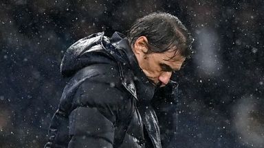 Tottenham Hotspur's Italian head coach Antonio Conte gestures from the sidelines during the English Premier League football match between Tottenham Hotspur and Southampton at Tottenham Hotspur Stadium in London, on February 9, 2023. - Southampton won the game 3-2